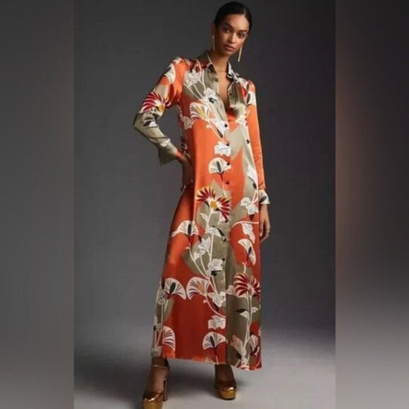 Anthropologie Corey Lynn Calter Maxi Shirt Dress - Picture 1 of 3